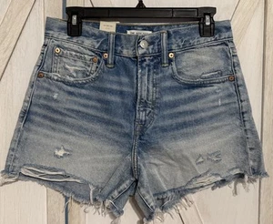 AE 77 Premium The Classic Cut-Off Distressed Denim Shorts Größe 28 Neu mit Etikett $ 148 UVP - Bild 1 von 6