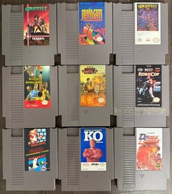NES Game Lot (18) Authentic & Tested &ndash; Mario Bros, RoboCop, Jaws, Guerrilla War