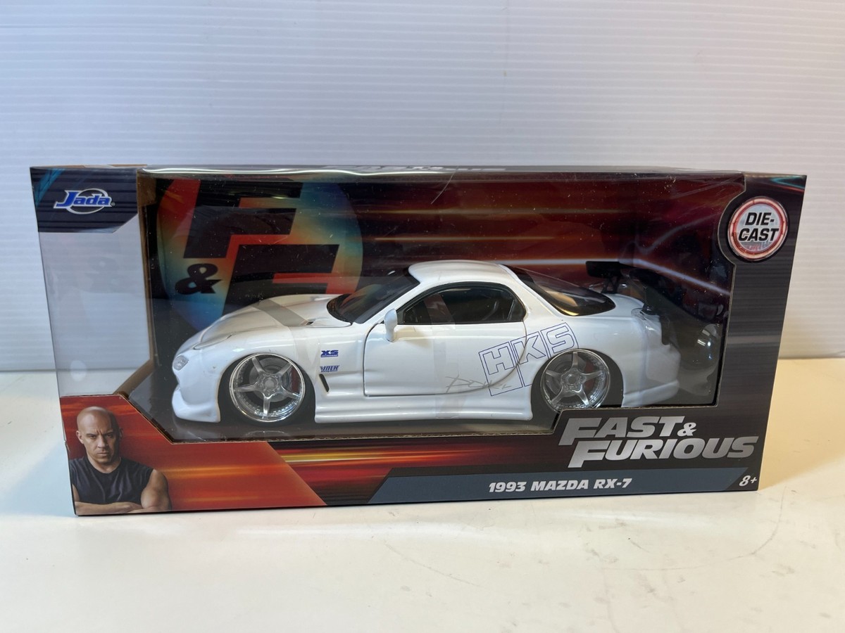 Fast & Furious 1995 Mazda RX-7 Widebody Die-cast Car 1:24 Scale With Han's Figure