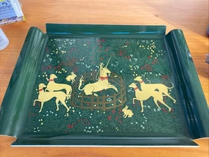 Vassoio da portata vintage Cera foresta incantata caccia all'unicorno MCM melamina - Foto 1 di 4