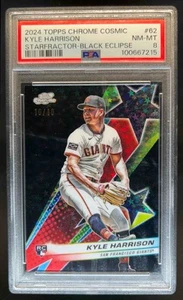 2024 Topps Cosmic Chrome Kyle Harrison Starfractor RC Black Refractor #/10 PSA 8 - Picture 1 of 2