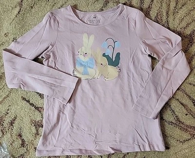 H&M HM H And M Girls Bunny Shirt Size 6x-7 Easter Glitter Nwot - Image 1 of 4