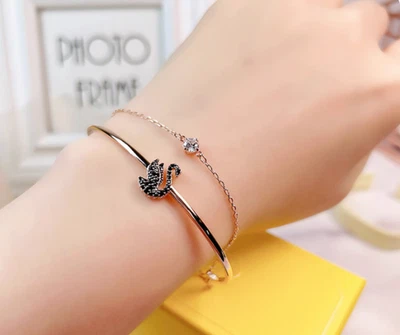 Nuevo Swarovski Cisne Negro Clásico Versátil Pulsera Accesorio 5678048 Foto 1 de 4