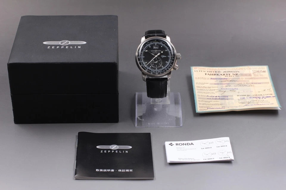 【Juego Completo Como Nuevo】 Reloj de Cuarzo Zeppelin 100 Aniversario (100 Años) 7640-2 Hombre Foto 1 de 4