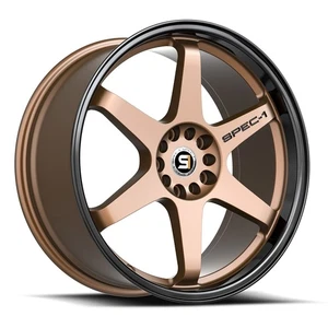 Spec-1 Wheels Rim SPT-33 18x8.5 4x100/4x114.3 ET38 73.1CB Matte Bronze & Black - Picture 1 of 4