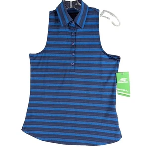 Skechers GoGolf Approach Polo Womens XS Navy Blue Stretch Performance Golf NWT - Picture 1 of 13