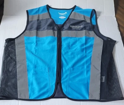 Amazon Luly Yang Safety Driver Vest M/L Reflective Uniform Blue Vest - Image 1 of 4