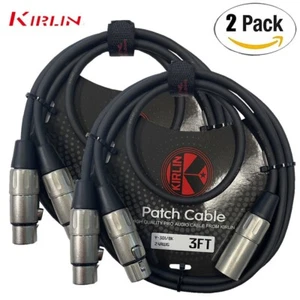 2-PACK Kirlin Y-301-03 3FT XLR Male to Dual XLR Female Y-Cable - Picture 1 of 1