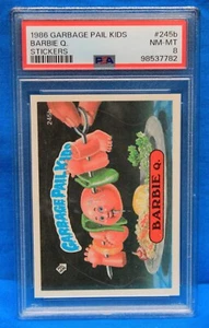 1986 GARBAGE PAIL KIDS # 245b BARBIE Q. PSA 8 NM-MT # 98537782 STICKERS - Picture 1 of 2