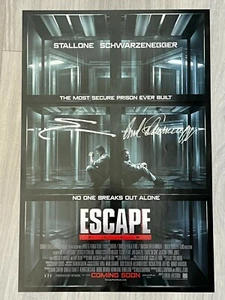 Póster firmado ESCAPE Sylvester Stallone Arnold Schwarzenegger SDCC 2013 - Imagen 1 de 2