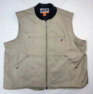 Duluth Trading 40 Grit Vest Mens 2XL Canvas Insulated Quilt Lined Limited Use - Picture 1 of 8