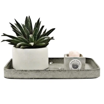 Grey Vanity Trays Nordic Geometric Handmade Tray Decorative Dish Luxdecor6 - Image 1 of 4