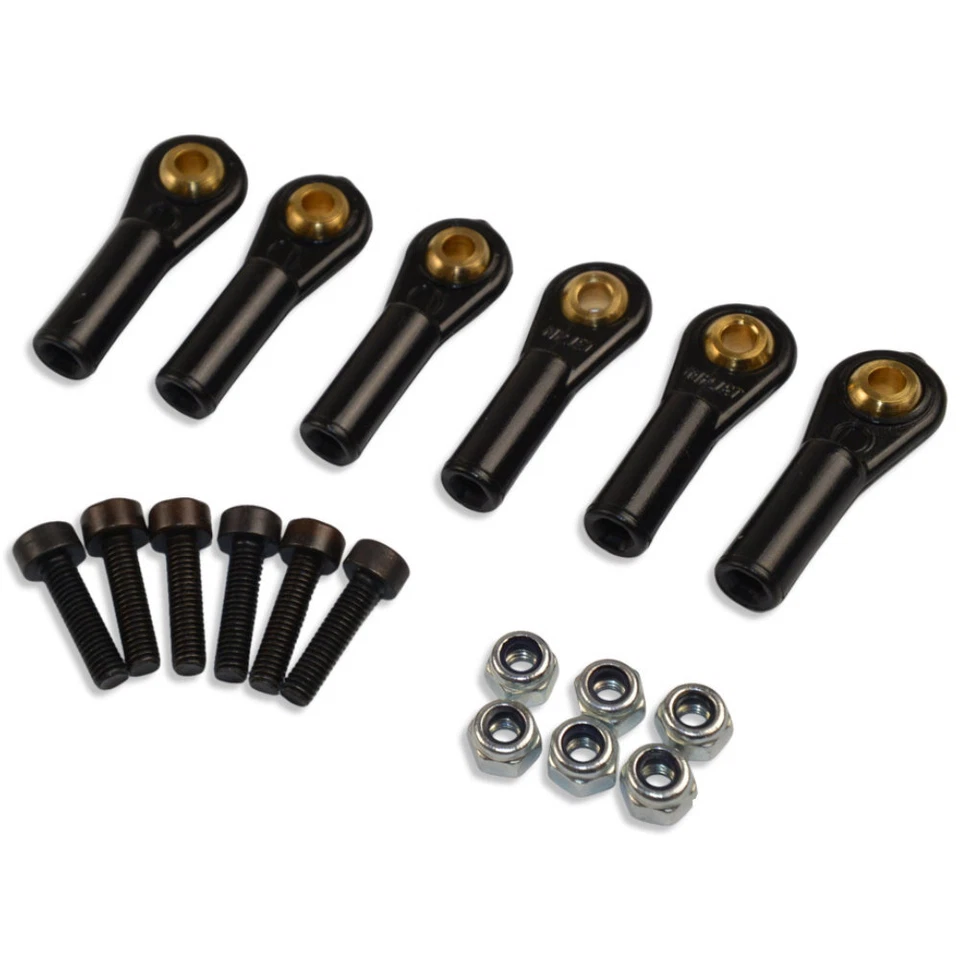 Ruderanlenkung Kugelkopf Kugelgelenk M3 Ø3mm 6 Stück incl. Schrauben + Muttern - Bild 1 von 1