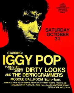 Iggy Pop Concert Poster A1+ High Quality Canvas Print - Picture 1 of 1