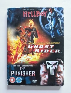 Hellboy Ghost Rider The Punisher triple feature box set DVD (2007) region 2 PAL - Picture 1 of 7