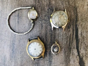 Vintage Gold Filled Swiss 17 Jewel Automatic Watch Lot of 4 As Is / Parts  - Picture 1 of 9