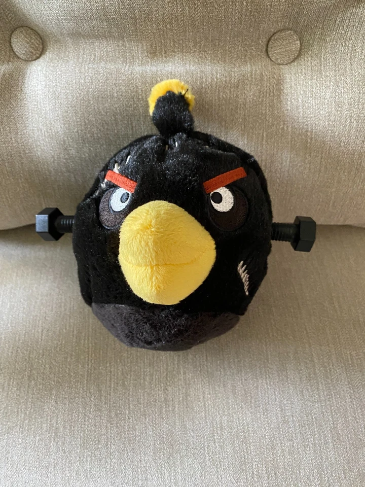 Angry Birds Halloween Black Bomb Bird 5" Plush Stuffed Animal Doll No Sound - Image 1 of 1