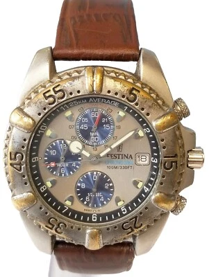 FESTINA CHRONO BIKE QUARTZ 8890D JAPAN MEN FULL WORKING CONDITION VINTAGE WATCH - Image 1 of 4