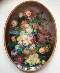 PLATO BARATIJA L. GODINGER CON ARREGLO FLORAL LIMOGES - Imagen 1 de 4