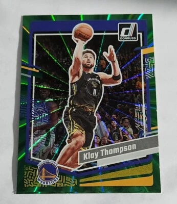 2023-24 Donruss Klay Thompson зеленый лазерный голографический параллельный No185 - Изображение 1 из 2