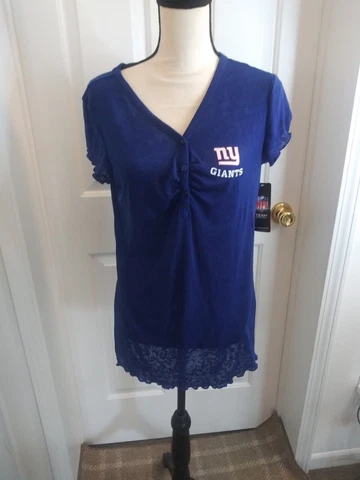 New York Giants Womens Night Shirt Top Size Large Logo Tee NFL Cover