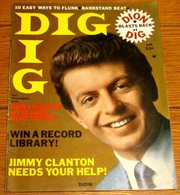 1961 Dig Magazine For Teenagers Only April Issue W/Dion Cover - Image 1 of 4