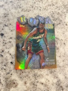 1997 1997-98 TOPPS ROCK STATS REFRACTOR DIE CUT GARY PAYTON INSERT #RS9 MINT - Picture 1 of 3