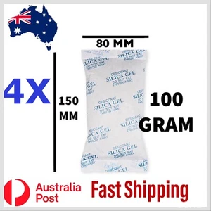 4x100gm Reusable Silica Gel Packets Desiccant Moisture Absorber Packs Dessicant - Picture 1 of 19