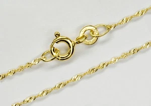 ECHT GOLD *** Feine gedrehte Armkette Armband Singapurkette / 16-17-18-19 cm - Picture 1 of 10