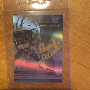 2022 Rome Odunze Signed On Card Auto Jacksons Onit Washington Huskies #'d /200 - Picture 1 of 3