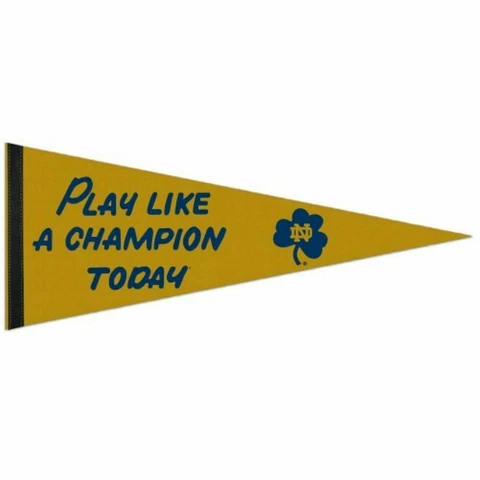 NOTRE DAME PLAY LIKE A CHAMPION TODAY ROLL UP PREMIUM FELT PENNANT 12"x30" Cover