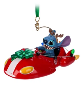 NEW Disney Store Lilo & STITCH in Spaceship Christmas Tree Decoration Ornament - Picture 1 of 3