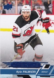KYLE PALMIERI 2018-19 18-19 UPPER DECK OVERTIME BLUE #2 NEW JERSEY DEVILS