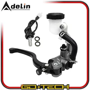 RADIAL BREMSPUMPE VORNE 16x18mm MOTORRAD SCOOTER MOTARD PIT BIKE Grau DX - Bild 1 von 5