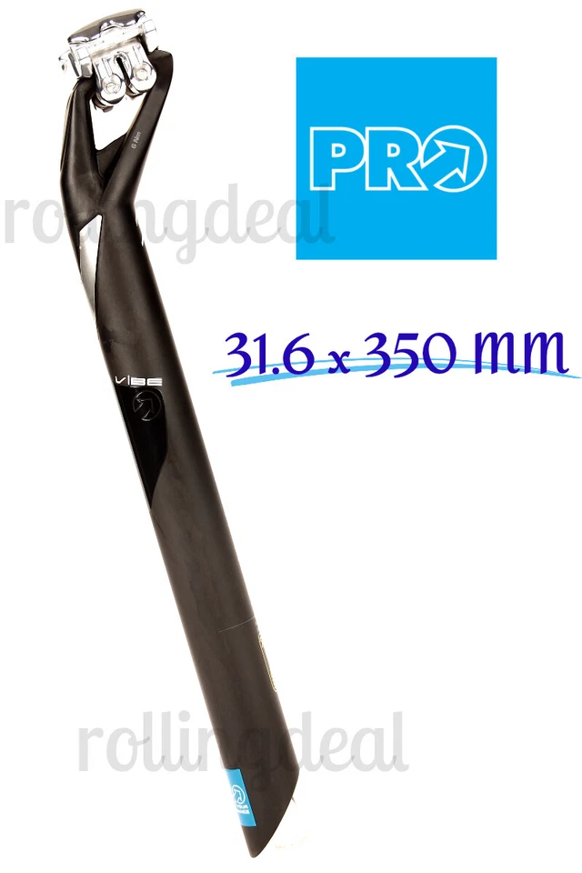 Shimano PRO Carbon Seatpost Vibe edição limitada 31,6 x 350 mm NOVO  - Imagem 1 de 1