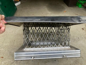Home Saver Pro Stainless Steel Single Flue Rain Cap Screen 14 1/4 "" X 14 1/4'" - Picture 1 of 7