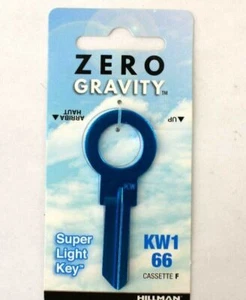 Hillman 449003 Zero Gravity House Padlock Universal Key Blank Double Sided Blue - Picture 1 of 5