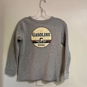 Gasoline Brand Boys Long Sleeve Shirt Gray Grey Size 8 Preowned - Picture 1 of 6