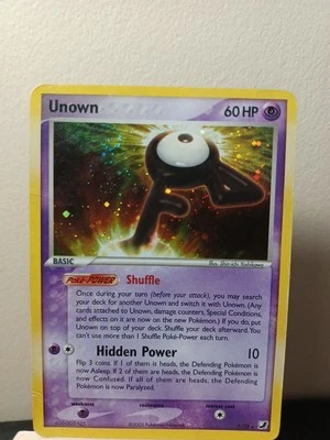 Unown F - F/28 - Holo Rare Pokemon EX - Unseen Forces - HP See Pics - Image 1 of 4