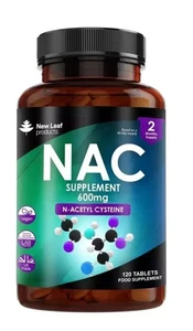 N-Acetyl Cystein NAC 600mg 120 Tabletten | Antioxidans & Immununterstützung - Bild 1 von 3