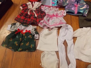 Mixed Lot of 13 Clothes for 12" Baby Dolls dresses jackets hat + - Picture 1 of 5