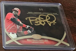 Topps Tier One Crowd Pleaser 2012 automático 1/1 Brandon Phillips - Imagen 1 de 2