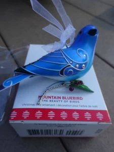 Hallmark Beauty of Birds Series #13 Mountain Bluebird 2017 adorno de pájaro - Imagen 1 de 5