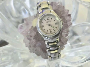 Citizen Eco-Drive Uhr Damen 25mm silberfarben rosa MOP 100M Datum - Bild 1 von 8