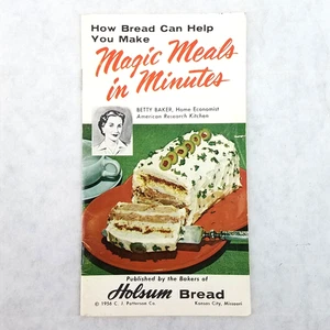 Magic Meals in Minutes - Holsum Bread Recipe Booklet Advertising 1956 Ephemera - Bild 1 von 7