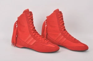 Adidas Stella McCartney Rasant Fringe High Top Sneakers V3 Red Wrestling Shoes - Picture 1 of 8