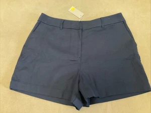 Boden Womens Shorts 14 Womens Navy Blue Cotton Modal Blend Nwt - Picture 1 of 4