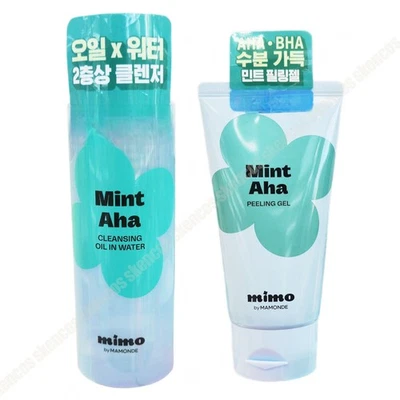 MIMO by MAMONDE Mint-AHA Gel Descascante 100ml + Óleo de Limpeza em Água 100ml/Sebo - Imagem 1 de 4