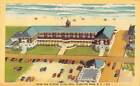 Postcard NC: Aerial View of Ocean Terrace Hotel, Wrightsville Beach, Linen