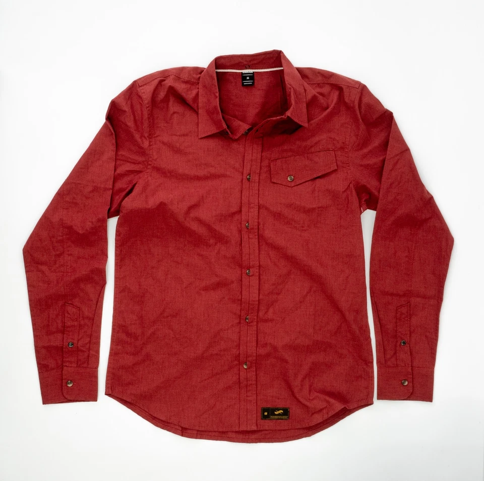 Тканая рубашка Armada Providence хлопок мужская размер XL ржавчина красный воротник на пуговицах - Изображение 1 из 2